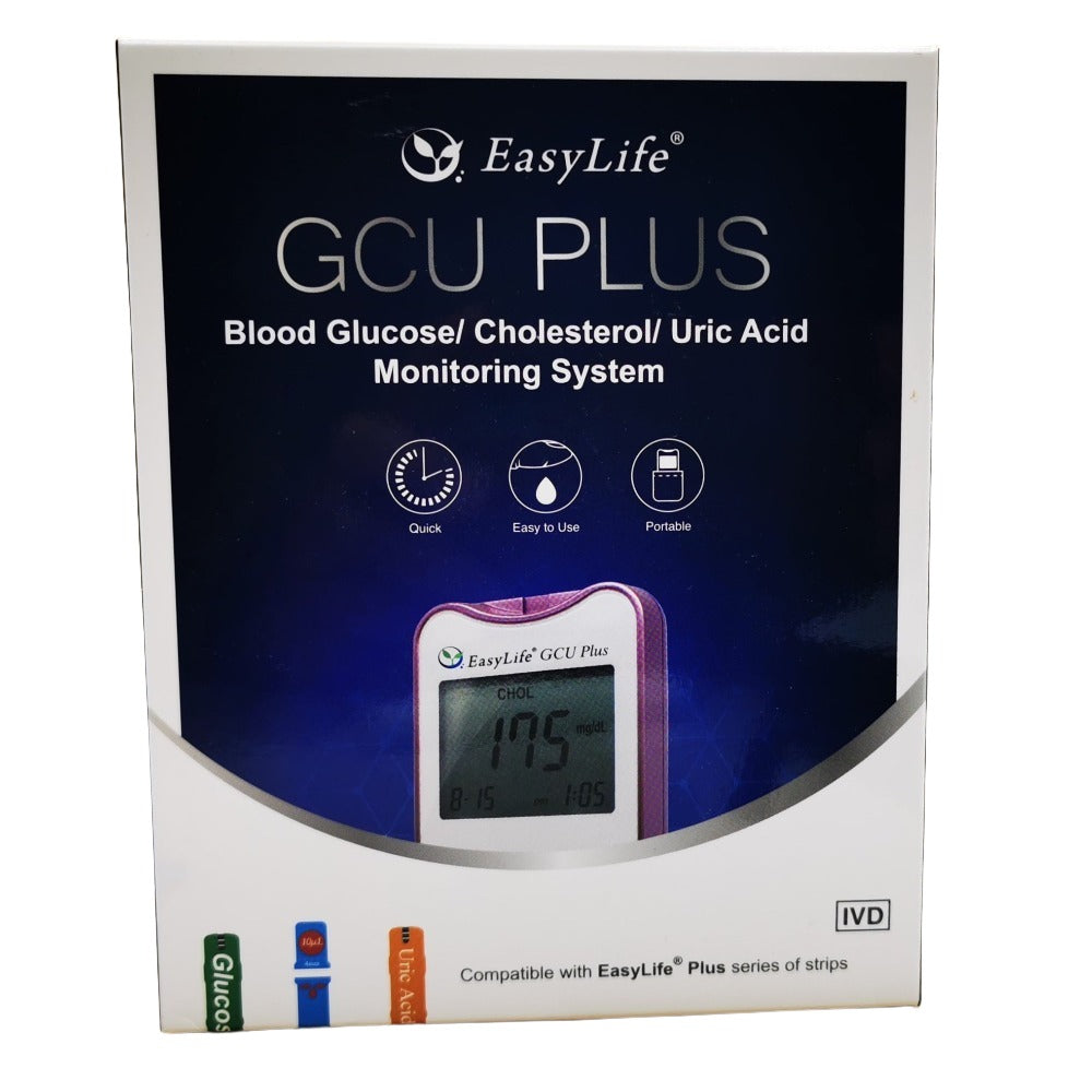 EASYLIFE GCU PLUS Blood Glucose / Total Cholesterol / Uric Acid Meter