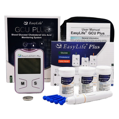 EASYLIFE GCU PLUS Blood Glucose / Total Cholesterol / Uric Acid Meter